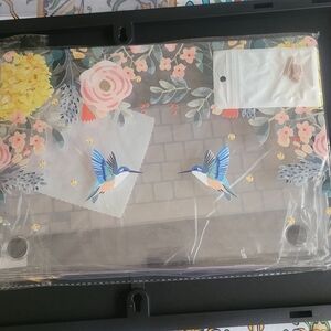 Floral and Hummingbird Laptop Case